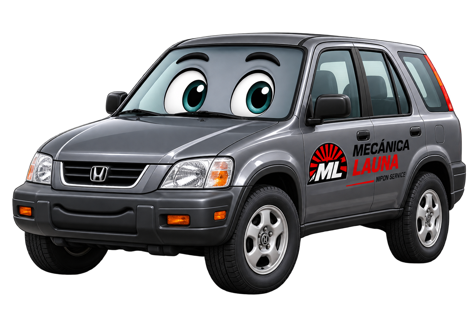 Launita, asistente de orientación de Mecánica Launa, representada por una Honda CR-V gris grafito